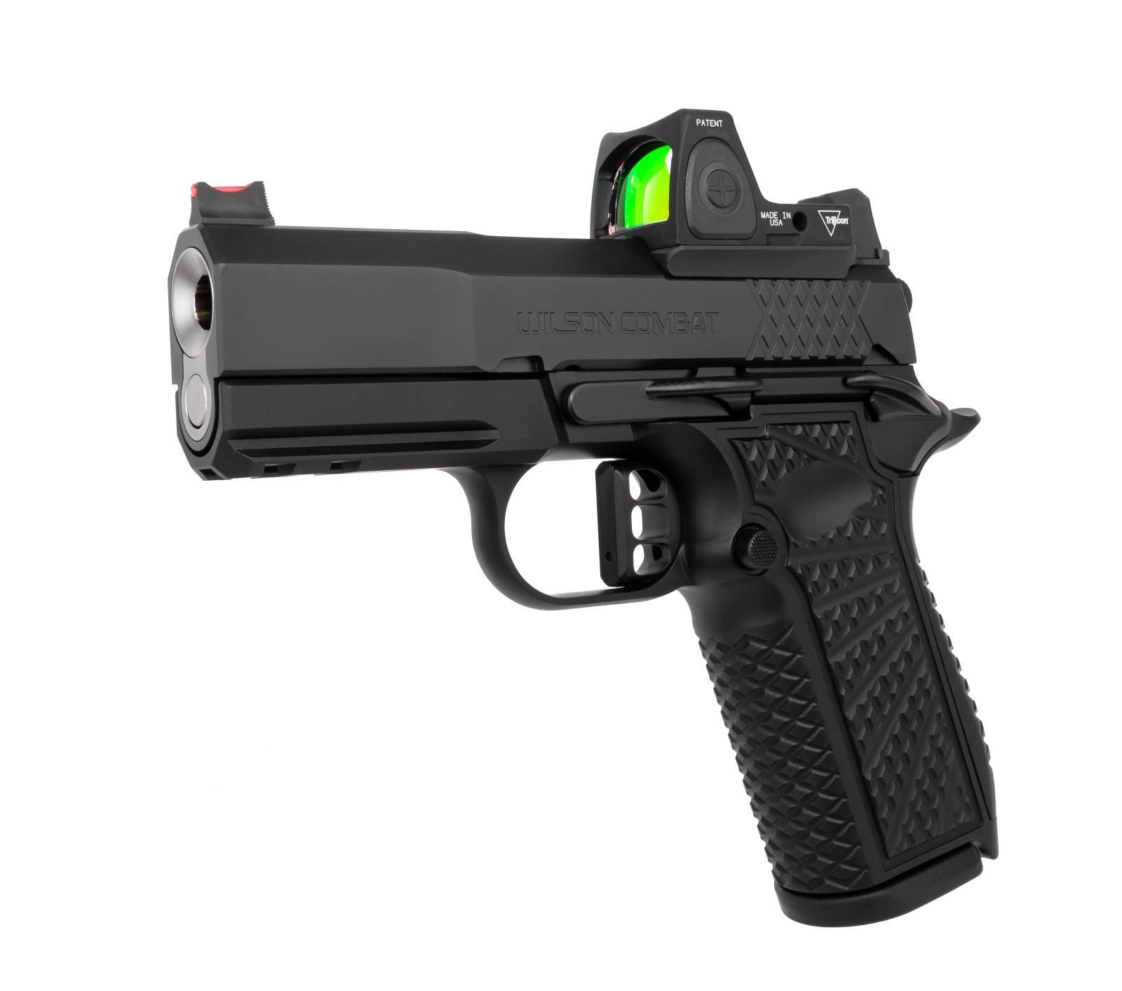 WILSON COMBAT SFX9 3.25" BARREL LIGHT RAIL FRAME WITH BLACK FRAME/BLACK SLIDE 15-ROUND VARIANT EXTREME DE-HORN MELT AND TRIJICON RMR (3.25 MOA) 1 A32 result 1